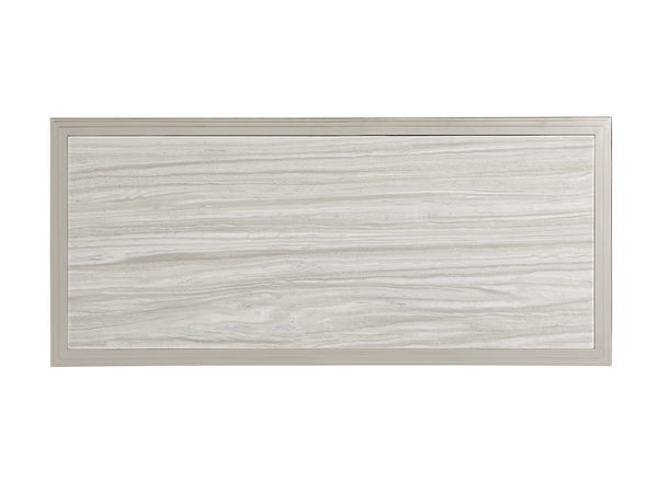 Lexington Athene Modern Luxe Cocktail Table With Polished Silver Marble Top And Platinum-finished Base Platinum  732-945c