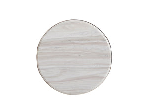 Lexington Martini Luxe Accent Table With Polished Silver Marble Top And Platinum-finished Stainless Base Platinum  732-950c