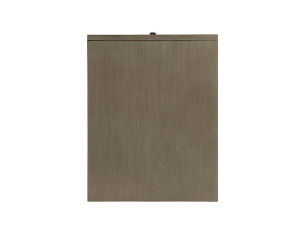 Lexington Verona End Table - Elegant Modern Luxe Design With Silver Gray Accents And Full-extension Drawer Platinum  732-951