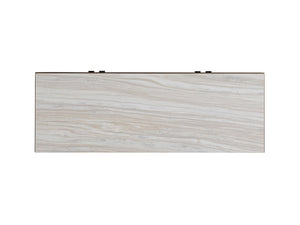 Lexington Domaine Hall Chest - Elegant Silver Gray & Polished Marble Storage With Adjustable Shelves & Style Platinum  732-972