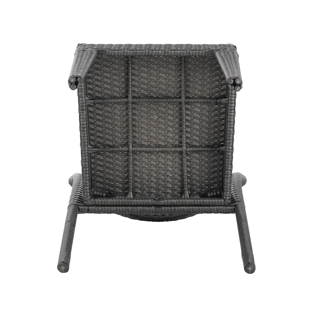 English Elm Christopher Knight Home® - FARLEY Rattan Stacking Sidechair Set of 2 — Durable 300 lb Capacity, Beige Woven Design, Easy Assembly Grey N762P234585E