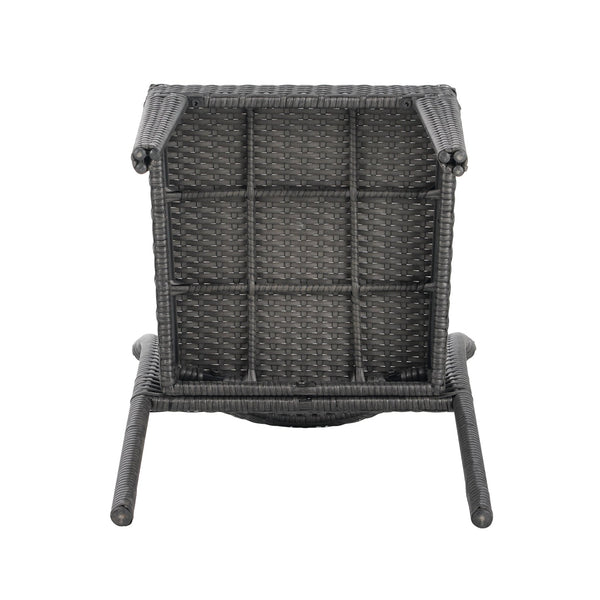 English Elm Christopher Knight Home® - FARLEY Rattan Stacking Sidechair Set of 2 — Durable 300 lb Capacity, Beige Woven Design, Easy Assembly Grey N762P234585E