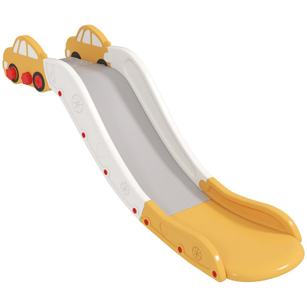 English Elm Qaba 63 Inch Hdpe Indoor Toddler Slide Attaches to Sofa or Bed Safe Fun Yellow W2225P249782