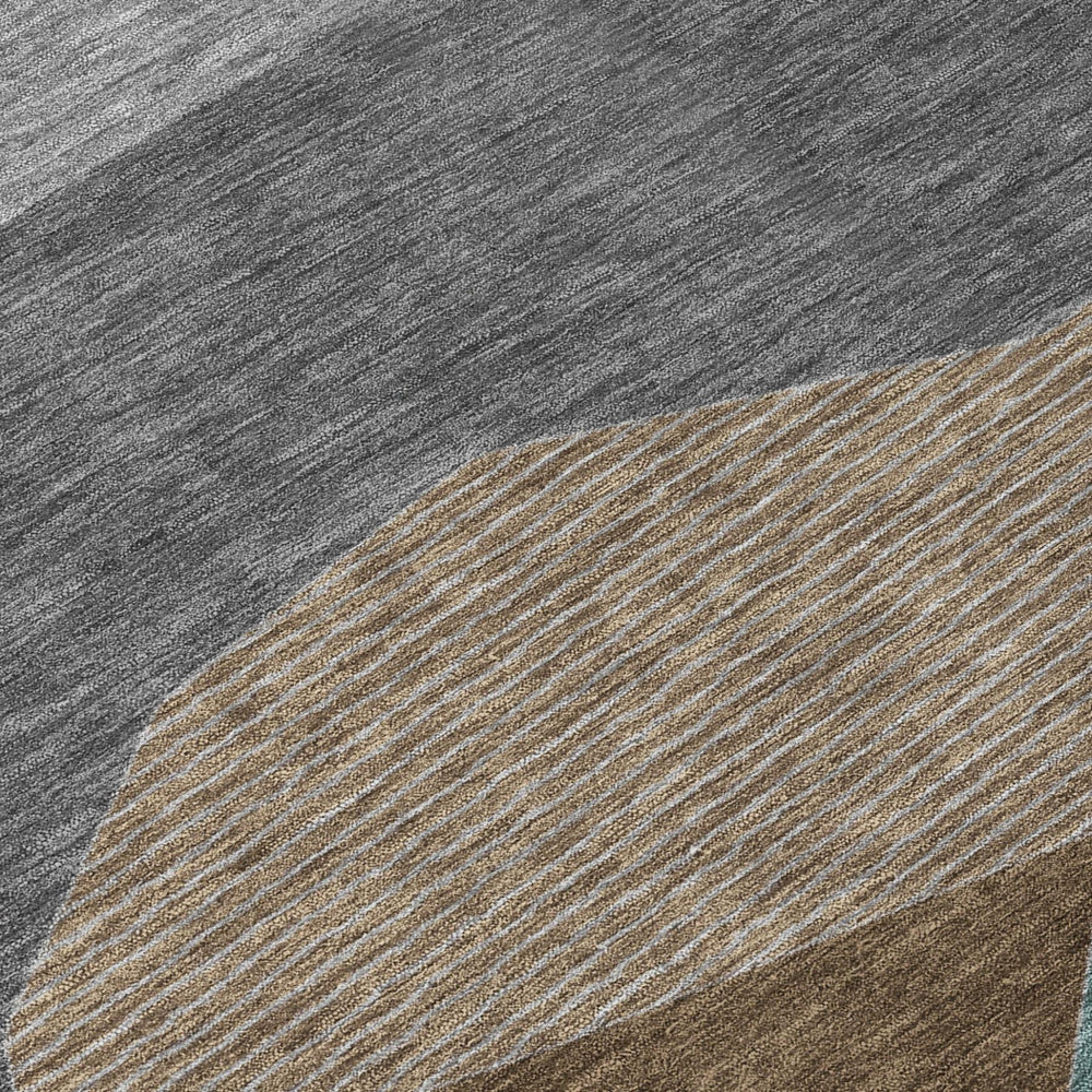 9x12 Washable Polyester Geometric Rug for Indoor Outdoor Patios and Living Rooms