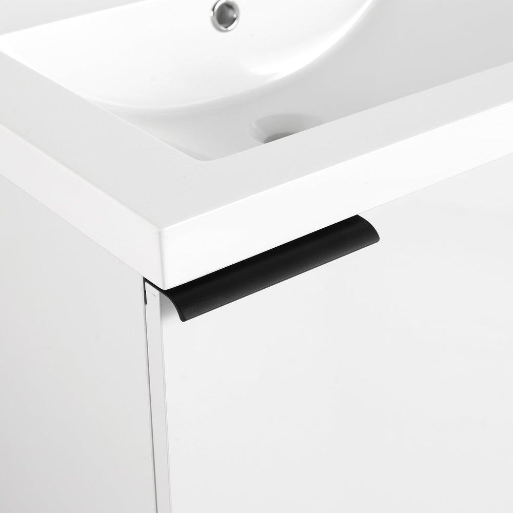 English Elm 24" Modern Bathroom Vanity Sink Combo - Stylish White Oak Cabinet With Soft-Close Doors & Storage W1972P204943