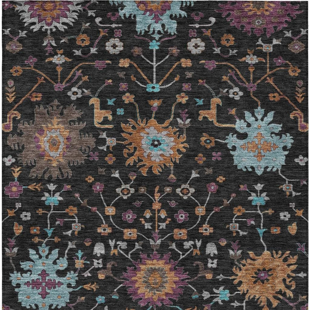 Faux Bois Polyester Area Rug Washable Indoor Outdoor Low Pile Patio and Living Room