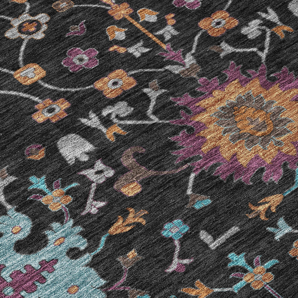 Faux Bois Polyester Area Rug Washable Indoor Outdoor Low Pile Patio and Living Room