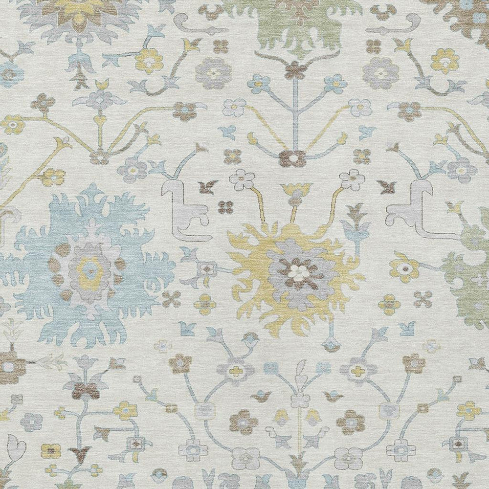 HomeRoots Washable Faux Bois Indoor Outdoor Area Rug Stain Resistant Polyester for High Traffic Spaces 5' x 8' 733086