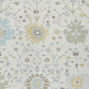 HomeRoots Faux Bois Ivory Green Polyester Washable Indoor Outdoor Area Rug for Patio or Living Room 9' x 12' 733089