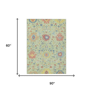 Faux Bois Washable Polyester Indoor Outdoor Area Rug with Felt Back for Patio or Living Room