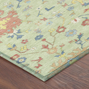 Faux Bois Washable Polyester Indoor Outdoor Area Rug with Felt Back for Patio or Living Room