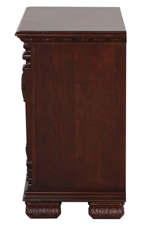 English Elm Lyndon Cherry 2-Drawer Night Stand with Felt-Lined Top Drawer, Smooth Ball-Bearing Slides, 30"H x 33"W x 17"D B078P301016