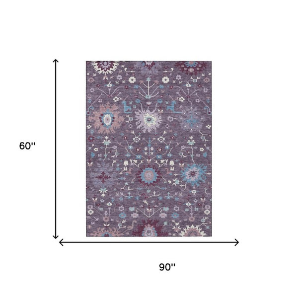 Faux Bois Wood Grain Washable Polyester Area Rug for Indoor Outdoor Patio High Traffic Use
