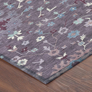 Faux Bois Wood Grain Washable Polyester Area Rug for Indoor Outdoor Patio High Traffic Use