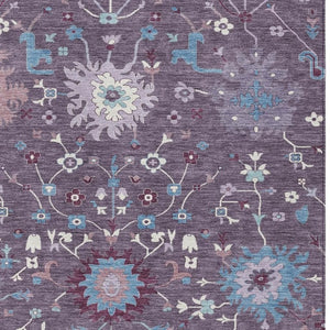 Faux Bois Wood Grain Washable Polyester Area Rug for Indoor Outdoor Patio High Traffic Use