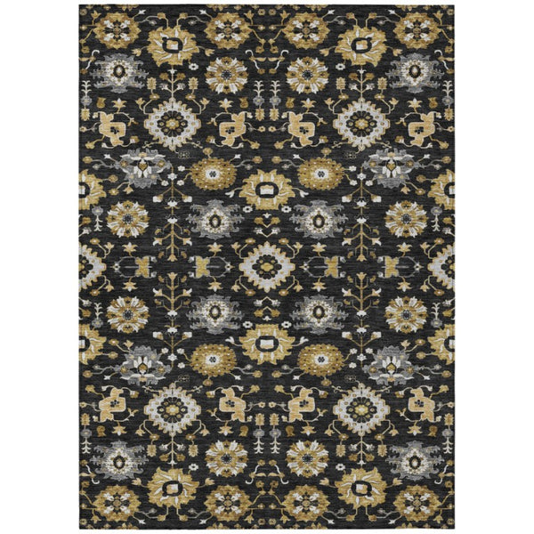 10x14 Geometric Polyester Area Rug Washable Indoor Outdoor Patio Entryway Large
