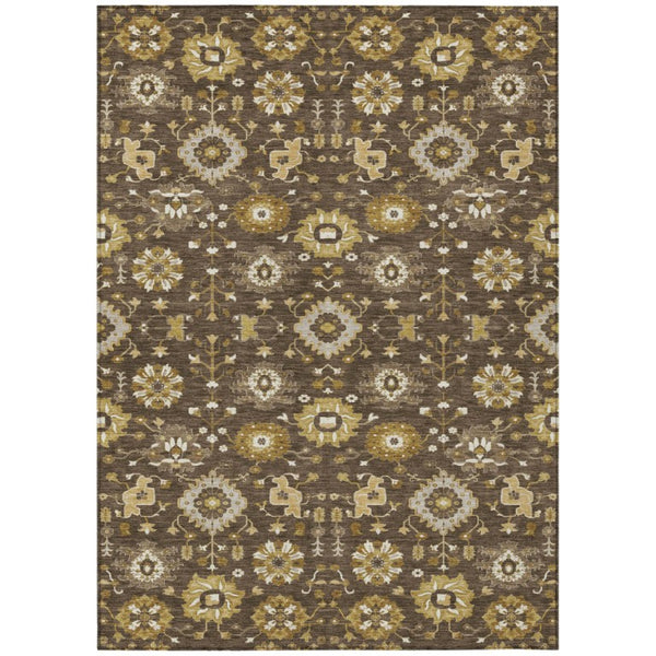 8 X 10 Geometric Polyester Area Rug Washable Indoor Outdoor Patio Stain Resistant