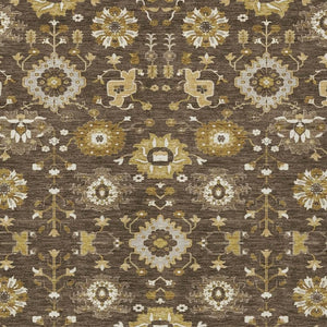 HomeRoots 8 X 10 Geometric Polyester Area Rug Washable Indoor Outdoor Patio Stain Resistant 733124