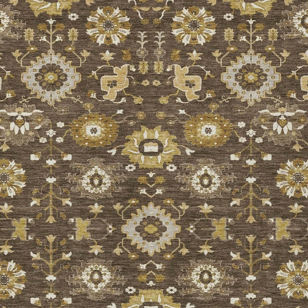 HomeRoots 8 X 10 Geometric Polyester Area Rug Washable Indoor Outdoor Patio Stain Resistant 733124