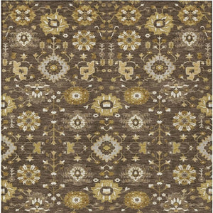 9x12 Geometric Polyester Area Rug Machine Washable Low Pile Indoor Outdoor Use