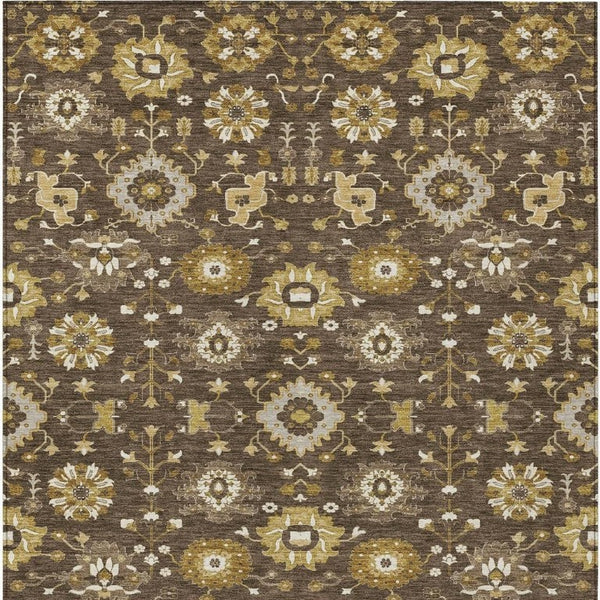 9x12 Geometric Polyester Area Rug Machine Washable Low Pile Indoor Outdoor Use