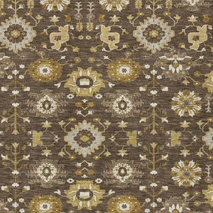 HomeRoots 10 Ft X 14 Ft Geometric Polyester Area Rug Washable Indoor Outdoor Patio 733126