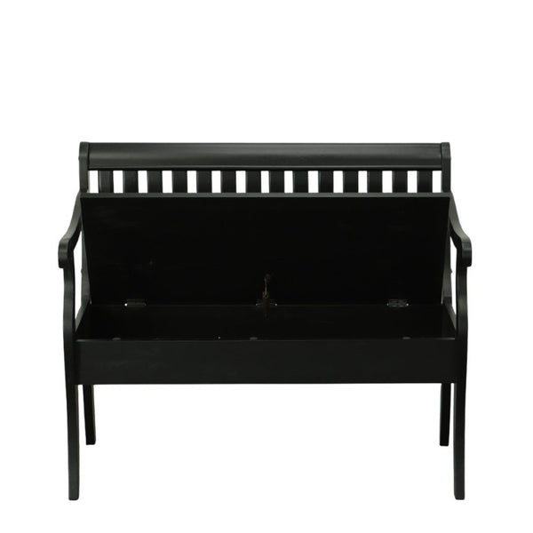 42 Inch Solid Wood Flip Top Storage Bench with Hidden Compartment for Entryway Seating