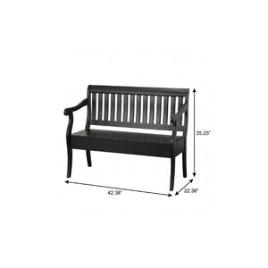 42 Inch Solid Wood Flip Top Storage Bench with Hidden Compartment for Entryway Seating