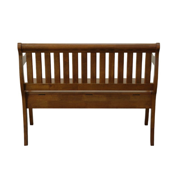 42 Inch Solid Wood Flip Top Storage Bench with Hidden Compartment for Entryway Seating