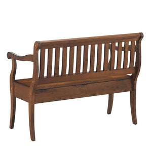 42 Inch Solid Wood Flip Top Storage Bench with Hidden Compartment for Entryway Seating