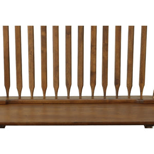 44 Inch Solid Wood Windsor Spindle Back Bench Classic Farmhouse Entryway Accent Seating