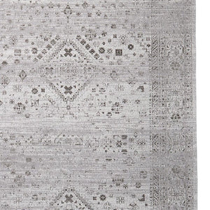 8 Ft X 10 Ft Hand Woven Distressed Geometric Polyester Area Rug for Living Rooms