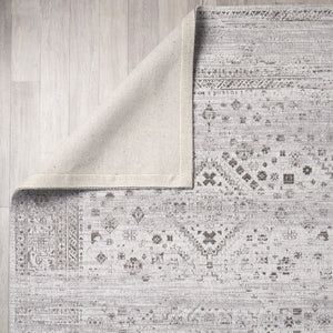 8 Ft X 10 Ft Hand Woven Distressed Geometric Polyester Area Rug for Living Rooms