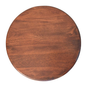 80 Inch Solid Wood Round Coffee Table with Three Drawers for Living Room Storage