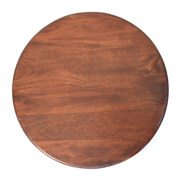80 Inch Solid Wood Round Coffee Table with Three Drawers for Living Room Storage
