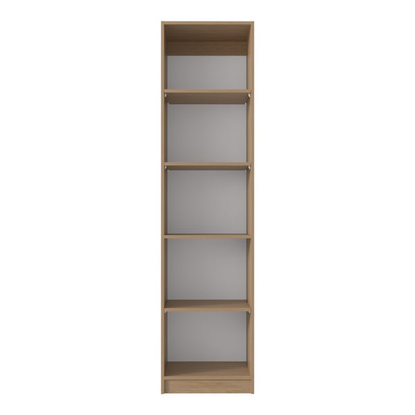 71 Inch Tall Five Shelf Wooden Bookcase Open Display Unit for Living Room or Home Office