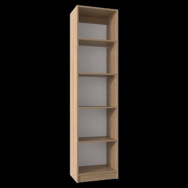 71 Inch Tall Five Shelf Wooden Bookcase Open Display Unit for Living Room or Home Office