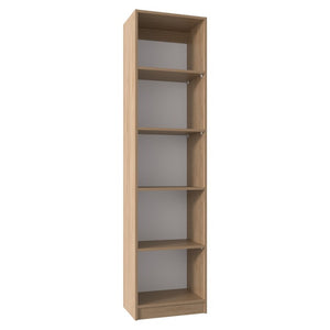 71 Inch Tall Five Shelf Wooden Bookcase Open Display Unit for Living Room or Home Office