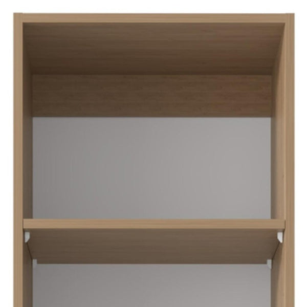 71 Inch Tall Five Shelf Wooden Bookcase Open Display Unit for Living Room or Home Office