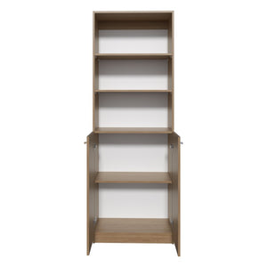 HomeRoots 71 Inch Natural Wood Three Shelf Bookcase for Living Room or Home Office Storage 733298