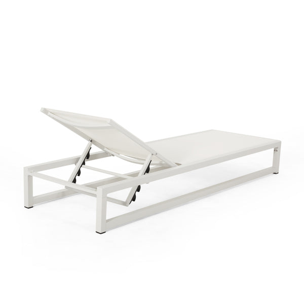 English Elm Christopher Knight Home® - Venice Chaise Lounge - Adjustable, Lightweight, Weather-Resistant Poolside Comfort With Mesh Seating 61698.00WWHIMP2