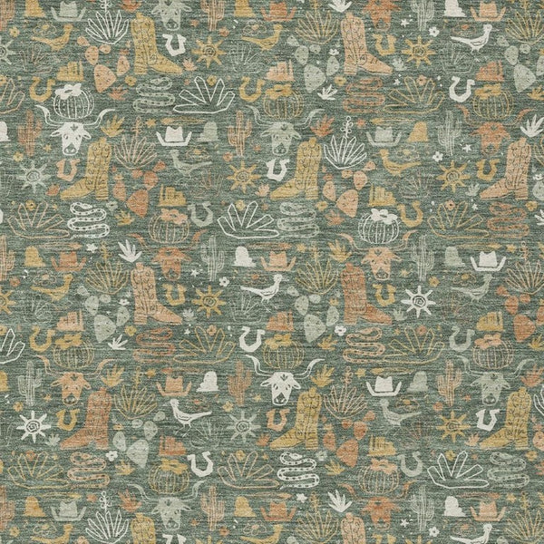 Stars Pattern Washable Polyester Indoor Outdoor Area Rug for Patio Entryway or Living Room
