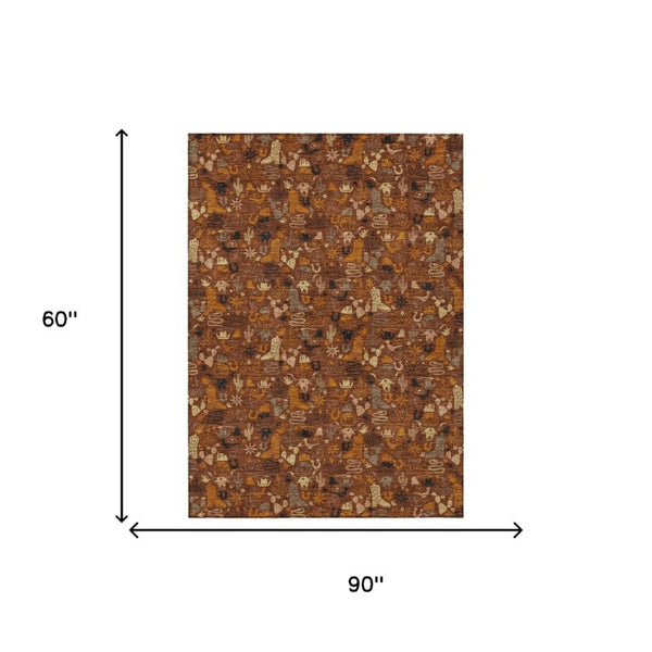 Stars Pattern Washable Polyester Area Rug for Indoor Outdoor Patios and Living Spaces Decor
