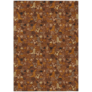 Stars Pattern Washable Polyester Area Rug for Indoor Outdoor Patios and Living Spaces Decor