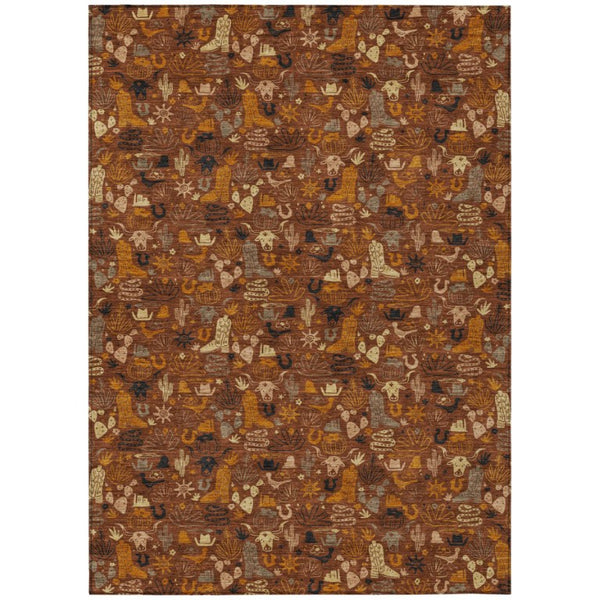 Stars Pattern Washable Polyester Area Rug for Indoor Outdoor Patios and Living Spaces Decor