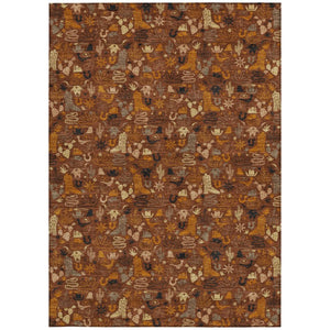 Stars Pattern Washable Polyester Area Rug for Indoor Outdoor Patios and Living Spaces Decor