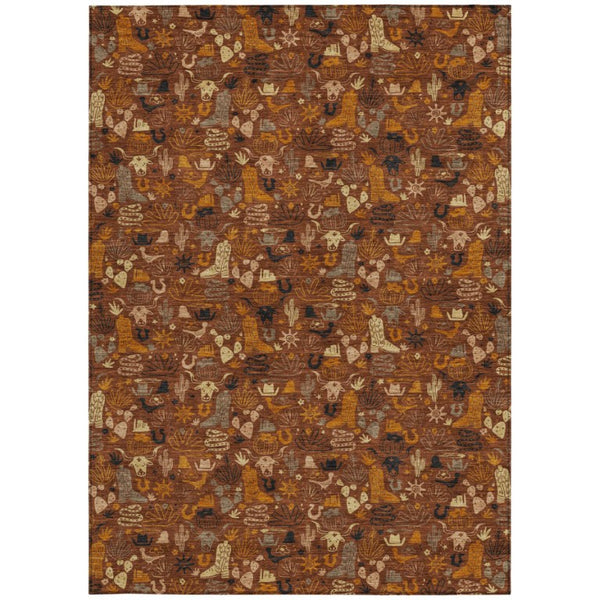 Stars Pattern Washable Polyester Area Rug for Indoor Outdoor Patios and Living Spaces Decor