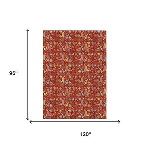 Star Pattern Washable Polyester Area Rug for Indoor Outdoor High Traffic Living Spaces