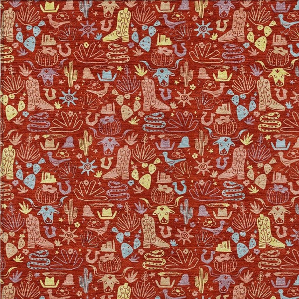 Star Pattern Washable Polyester Area Rug for Indoor Outdoor High Traffic Living Spaces