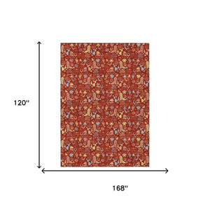 Star Pattern Washable Polyester Area Rug for Indoor Outdoor High Traffic Living Spaces